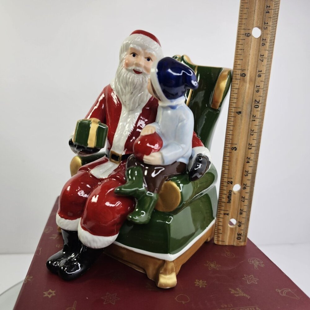 Villeroy & Boch Christmas Santa On Armchair Rare Music Box 14-8327-6636 - Picture 7 of 11
